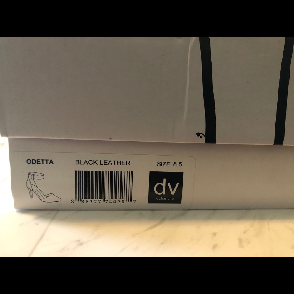Dolce Vita Odetta Black Leather New Women’s ankle strap heel 8.5 - Picture 10 of 10
